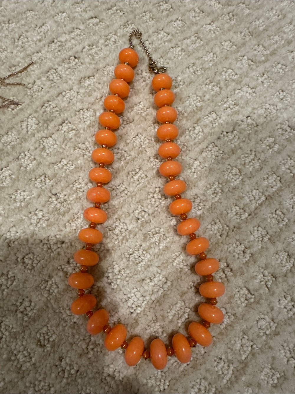 Orange Beaded Statement Necklace - Women Jewelry